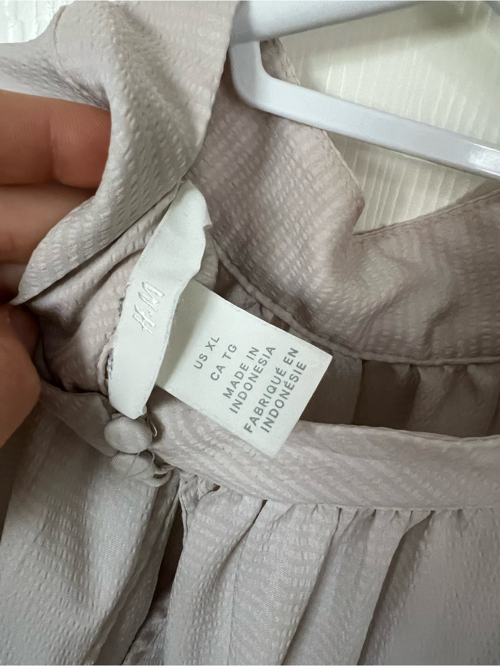 H&M Light Beige Textured Blouse - Picture 3 of 4